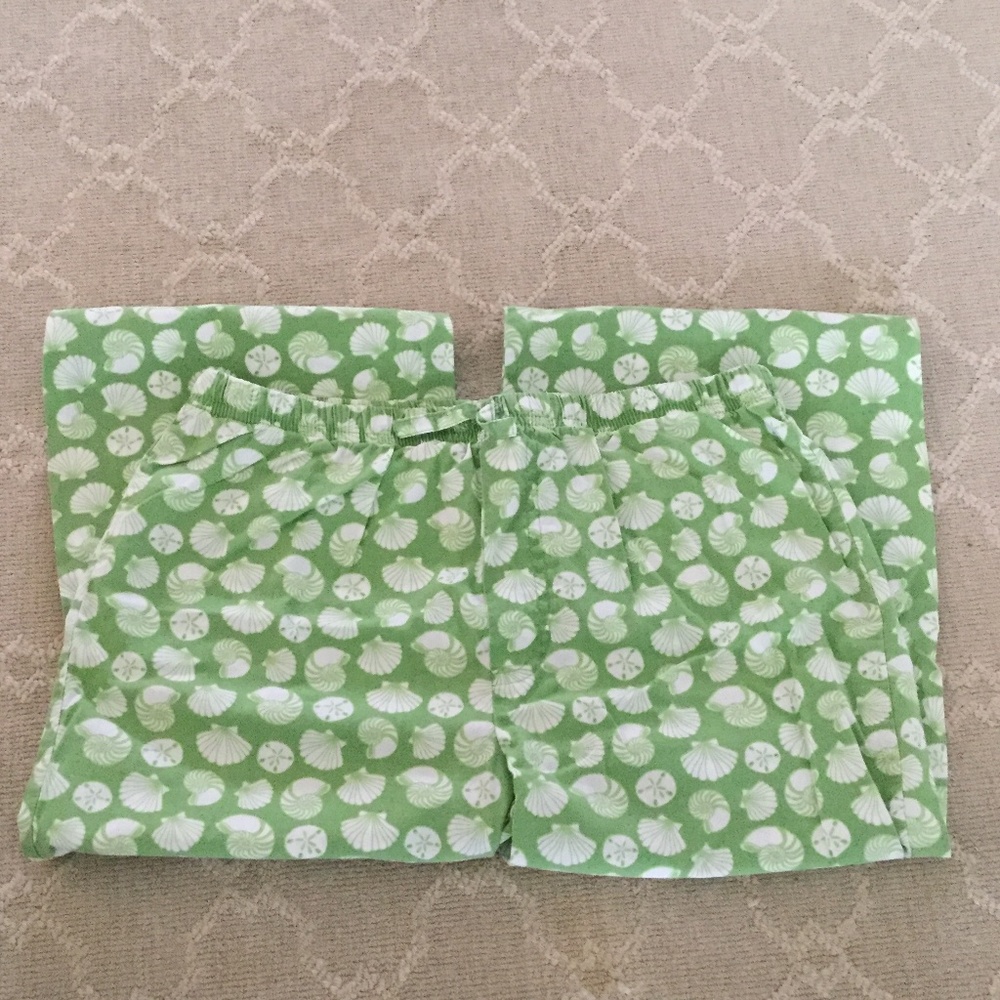 Green Seashell Pajama Pants